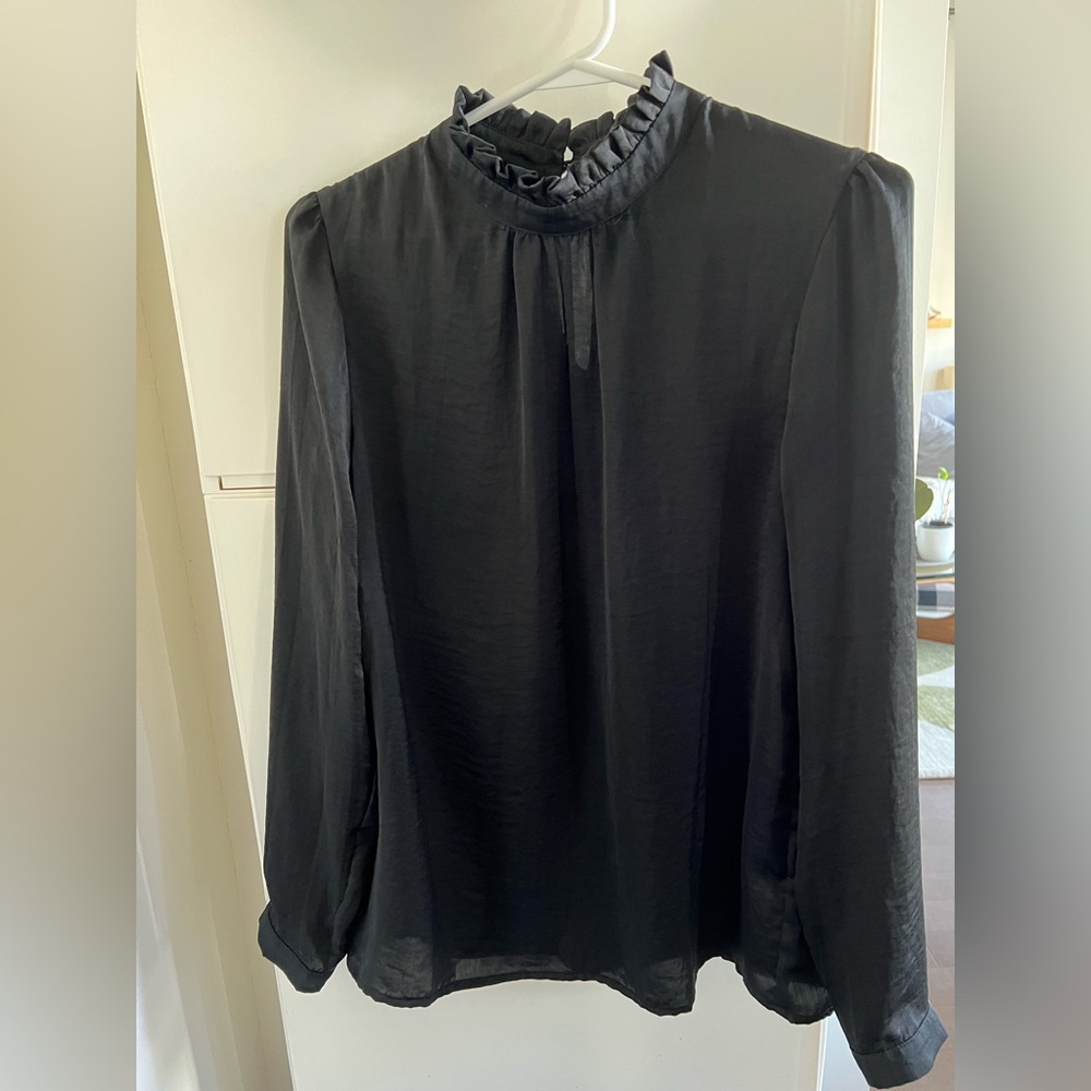 ICHI Elegant Black Women's Top